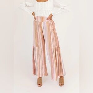 Lumiere Tie Dye Boho Wide Leg Pants